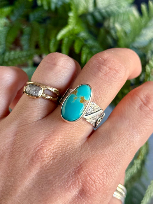 Turquoise Abstract Ring