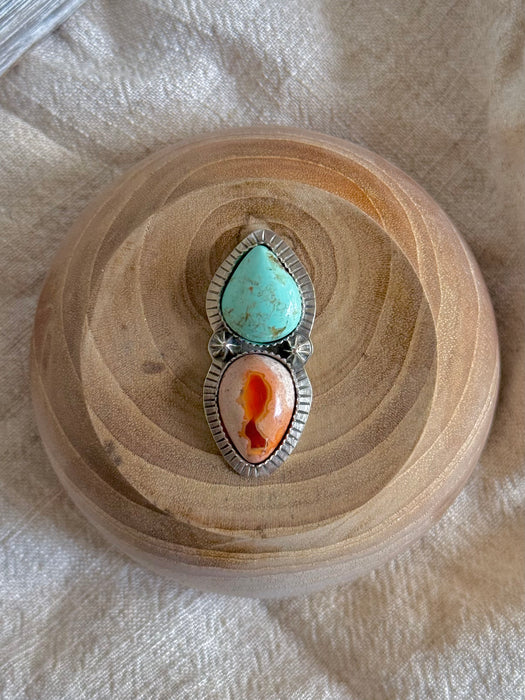 Turquoise + Mexican Fire Opal | Made to Order