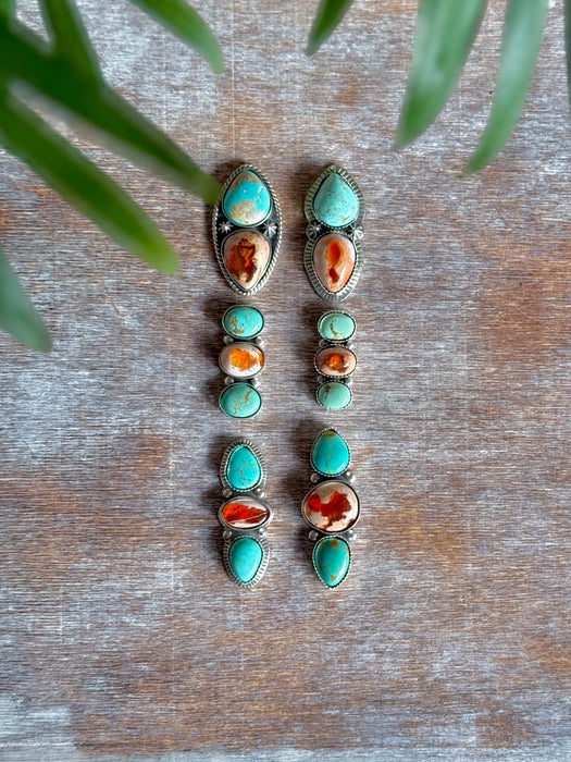 Turquoise + Mexican Fire Opal | Made to Order