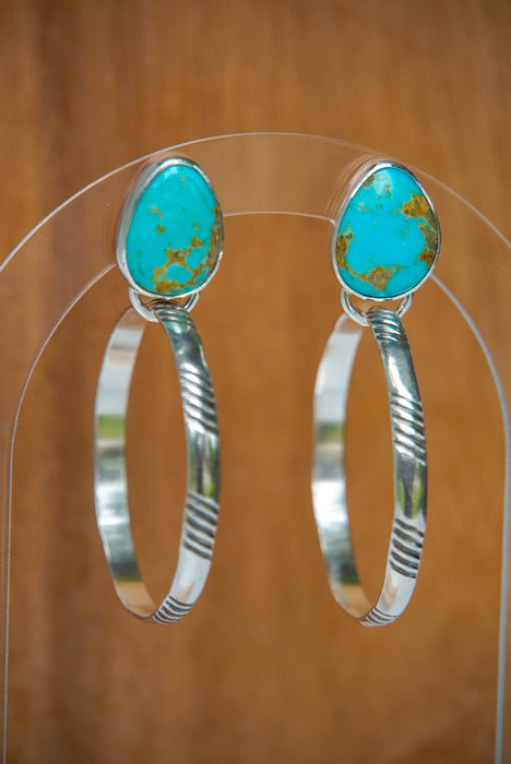 Campitos Turquoise Hoop Earrings