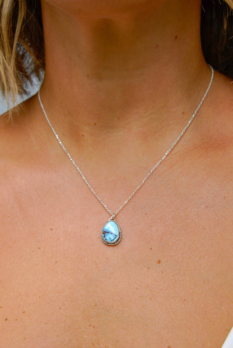 Golden Hills Turquoise Drop Necklace