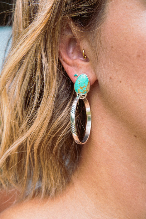 Campitos Turquoise Hoop Earrings